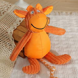 Plush Cartoon Cow and Pig Dog Toys, Bite-Resistant