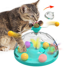 Meows Windmill Interactive Cat Toy with Catnip and Luminous Ball