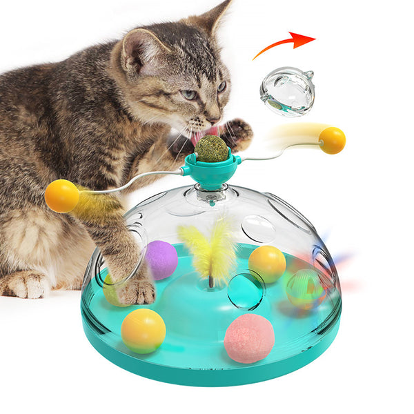 Meows Windmill Interactive Cat Toy with Catnip and Luminous Ball