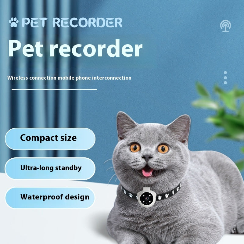 Pet Collar Camera with Motion Recorder for Dogs and Cats