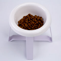 2 in 1 Cat Feeding Bowl with Stand Anti-Slip Food and Water Feeder