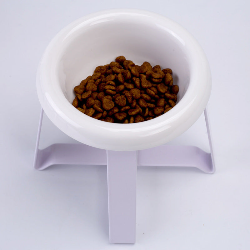 2 in 1 Cat Feeding Bowl with Stand Anti-Slip Food and Water Feeder