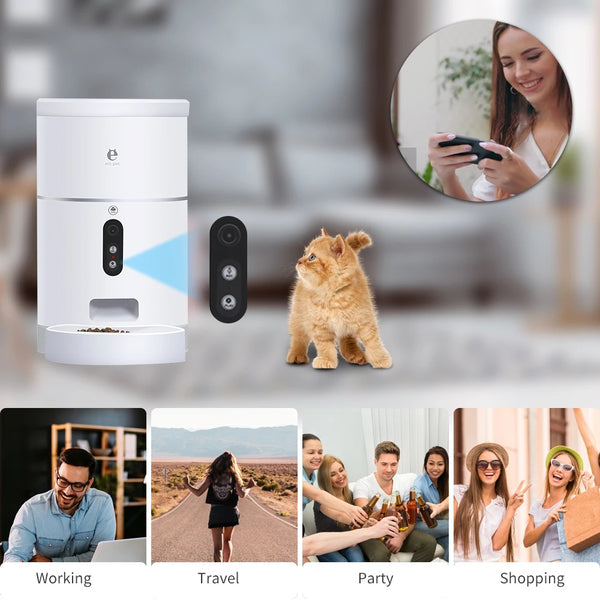 Automatic Pet Feeder Bowl with Camera and App Control