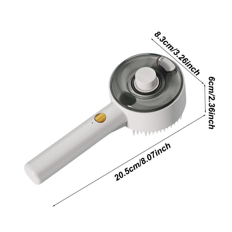 Pet's Steamy Brush USB Rechargeable Pet Grooming Comb for Long and Short Hair