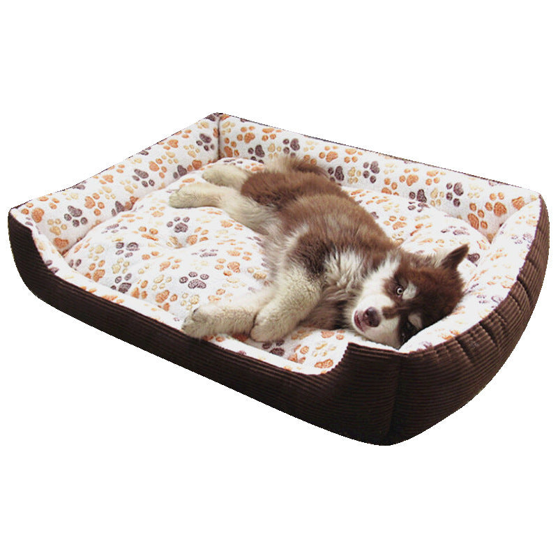 Soft Plush Pet Bed for Small Dogs and Cats, Kennel Sleep Basket