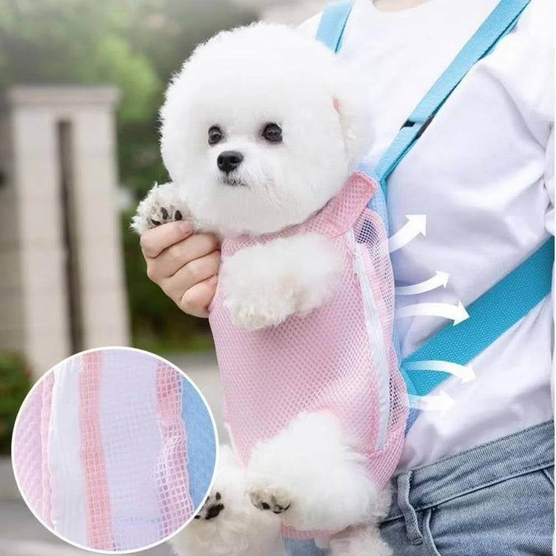 Furry Pawsy Cat Dog Backpack Carrier with Adjustable Straps and Leg Holes