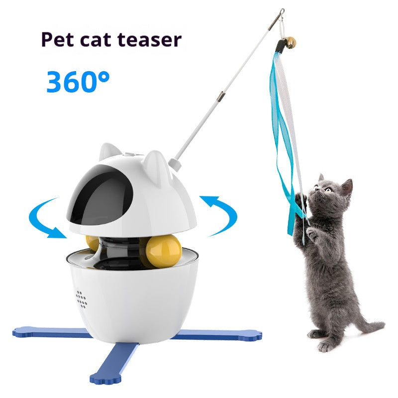 Automatic Interactive Cat Toy with Elastic Rope for Indoor Kittens