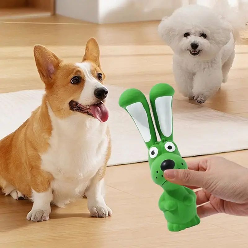 Hippo Latex Squeaky Dog Toy – Soft Chew & Interactive Pet Toy