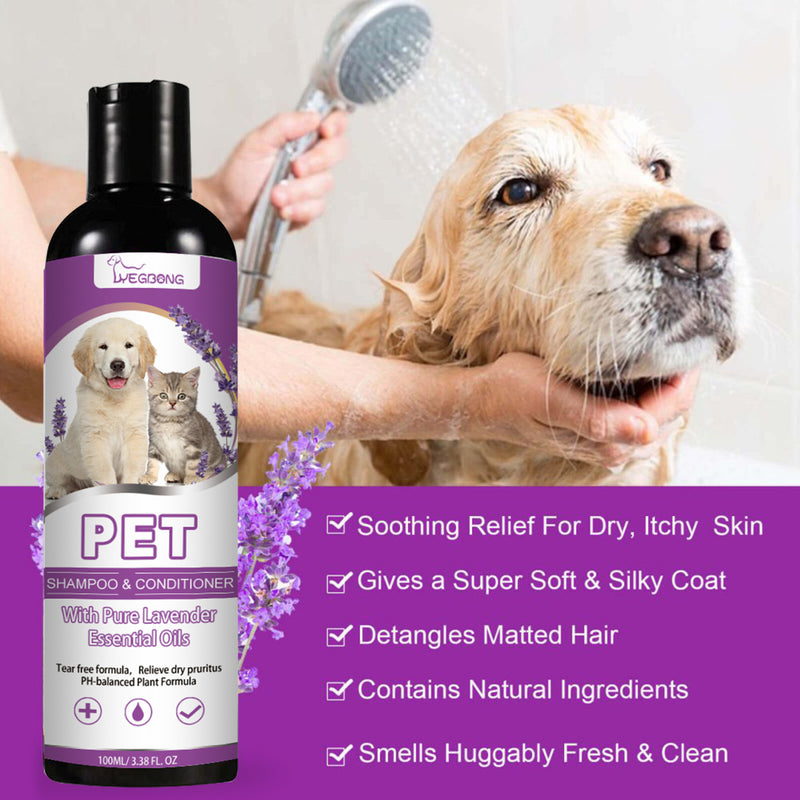 Yegbong Pet Shampoo for Itchy Skin Relief and Soft Tangle-Free Hair