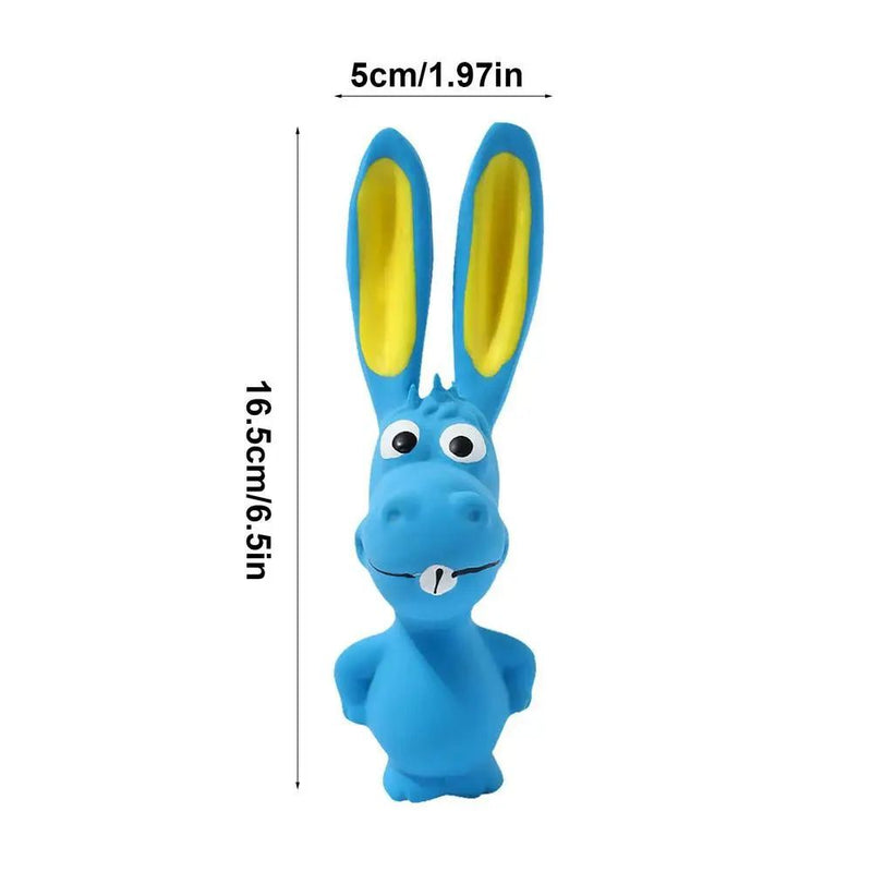 Hippo Latex Squeaky Dog Toy – Soft Chew & Interactive Pet Toy