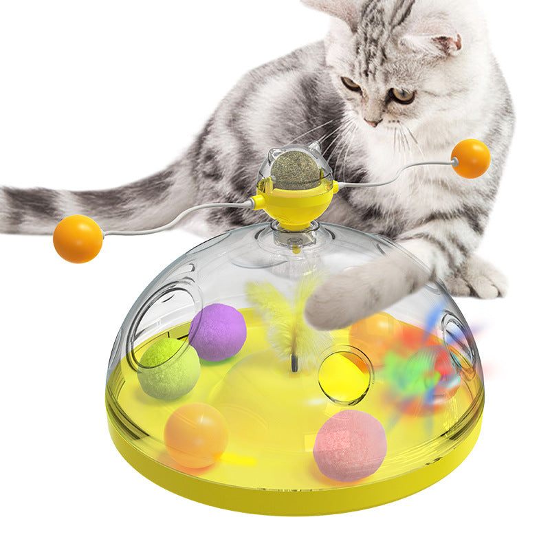 Meows Windmill Interactive Cat Toy with Catnip and Luminous Ball