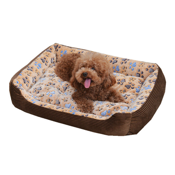 Soft Plush Pet Bed for Small Dogs and Cats, Kennel Sleep Basket