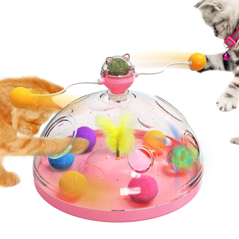 Meows Windmill Interactive Cat Toy with Catnip and Luminous Ball