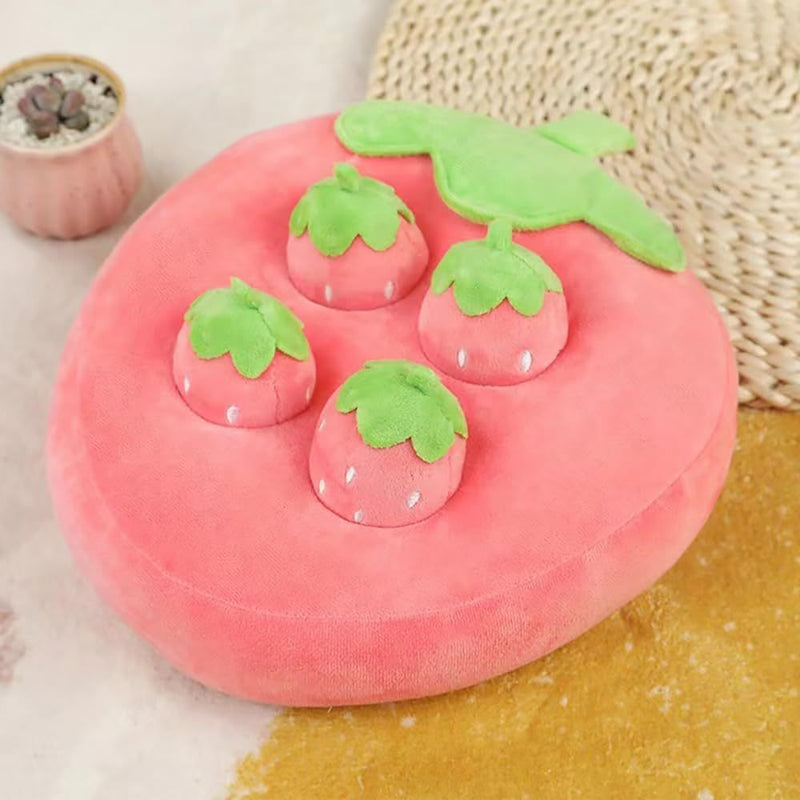 Interactive Cute Plush Strawberry Snuffle Mat For Dogs Bunnies, And Guinea Pigs  Feed Entertain And Stimulate