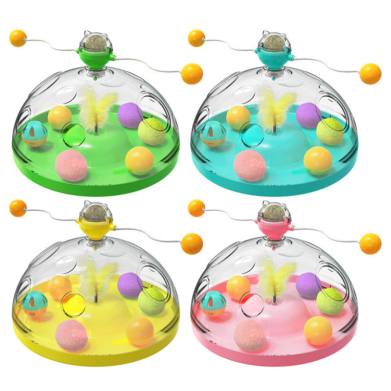 Meows Windmill Interactive Cat Toy with Catnip and Luminous Ball
