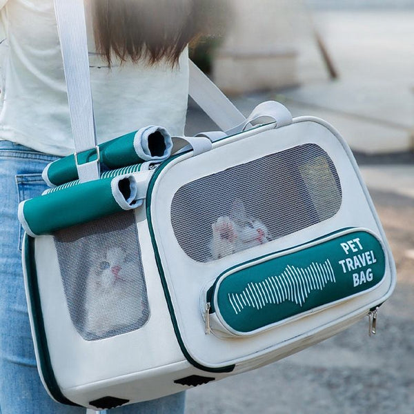 Soft Sided Collapsible Pet Travel Carrier Bag for Dogs and Cats Airline Approved