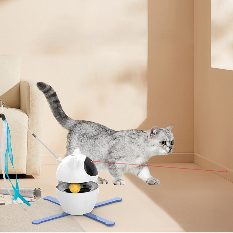 Automatic Interactive Cat Toy with Elastic Rope for Indoor Kittens