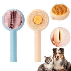 Self-Cleaning Pet Grooming Brush for Cats and Dogs