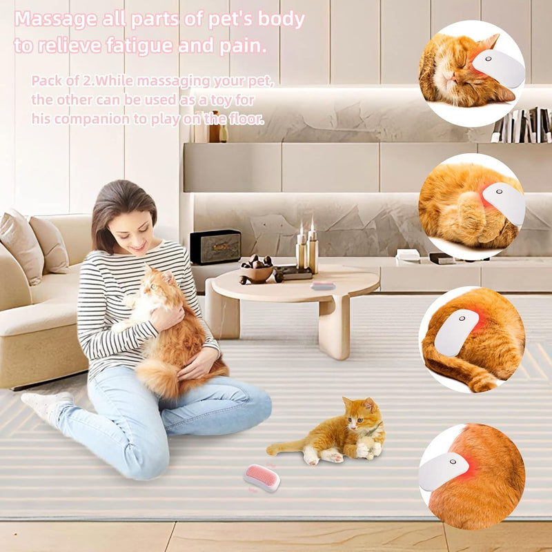 Electric Massage Pet Brush Handheld Vibration Grooming Tool for Pets