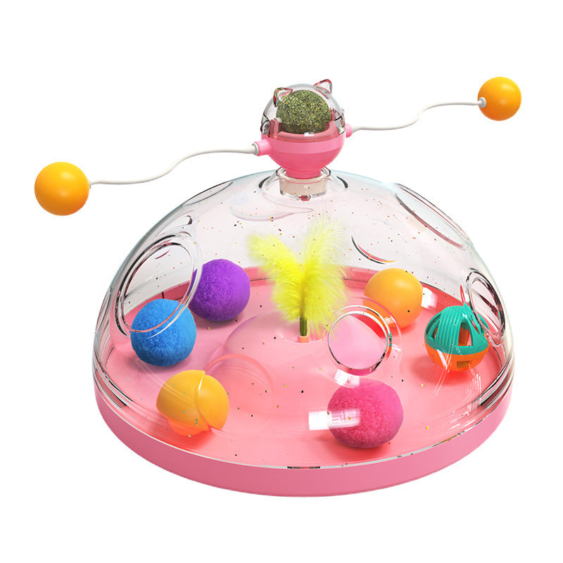 Meows Windmill Interactive Cat Toy with Catnip and Luminous Ball