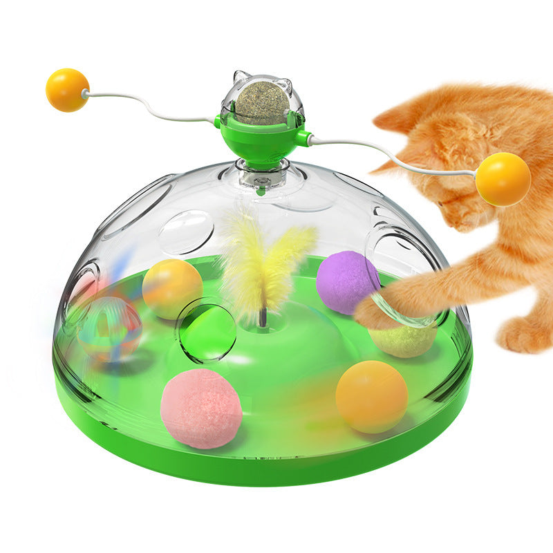 Meows Windmill Interactive Cat Toy with Catnip and Luminous Ball