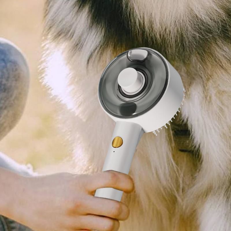 Pet's Steamy Brush USB Rechargeable Pet Grooming Comb for Long and Short Hair