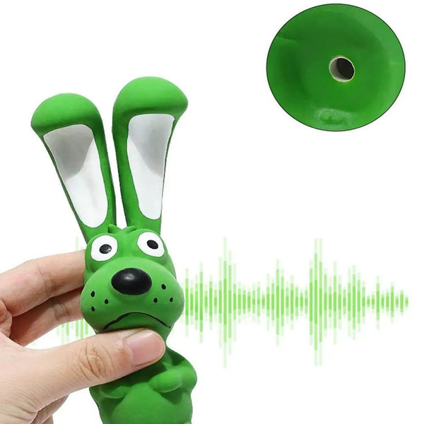 Hippo Latex Squeaky Dog Toy – Soft Chew & Interactive Pet Toy
