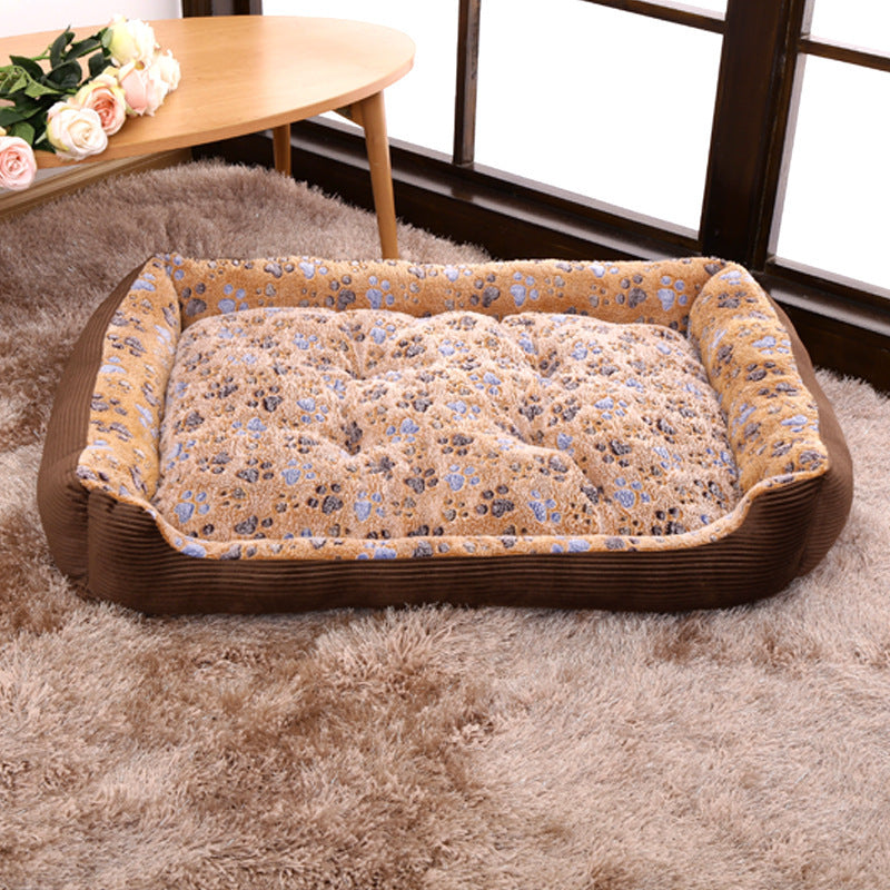 Soft Plush Pet Bed for Small Dogs and Cats, Kennel Sleep Basket