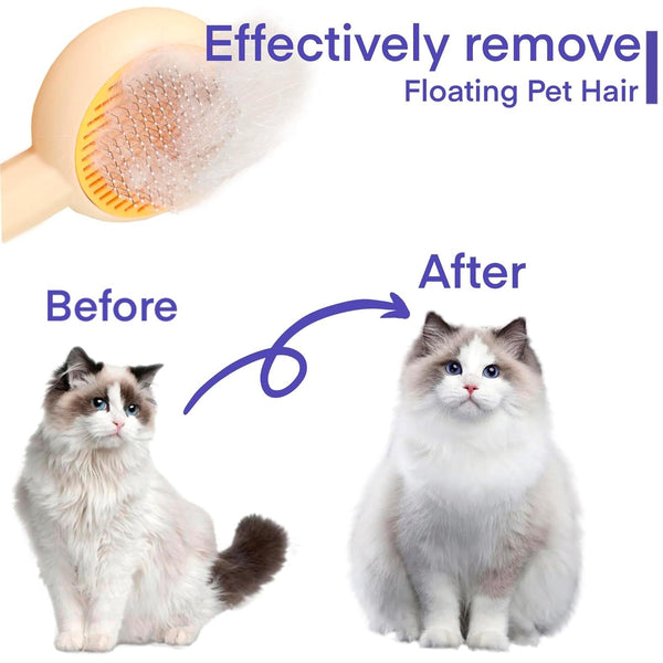 Self-Cleaning Pet Grooming Brush for Cats and Dogs