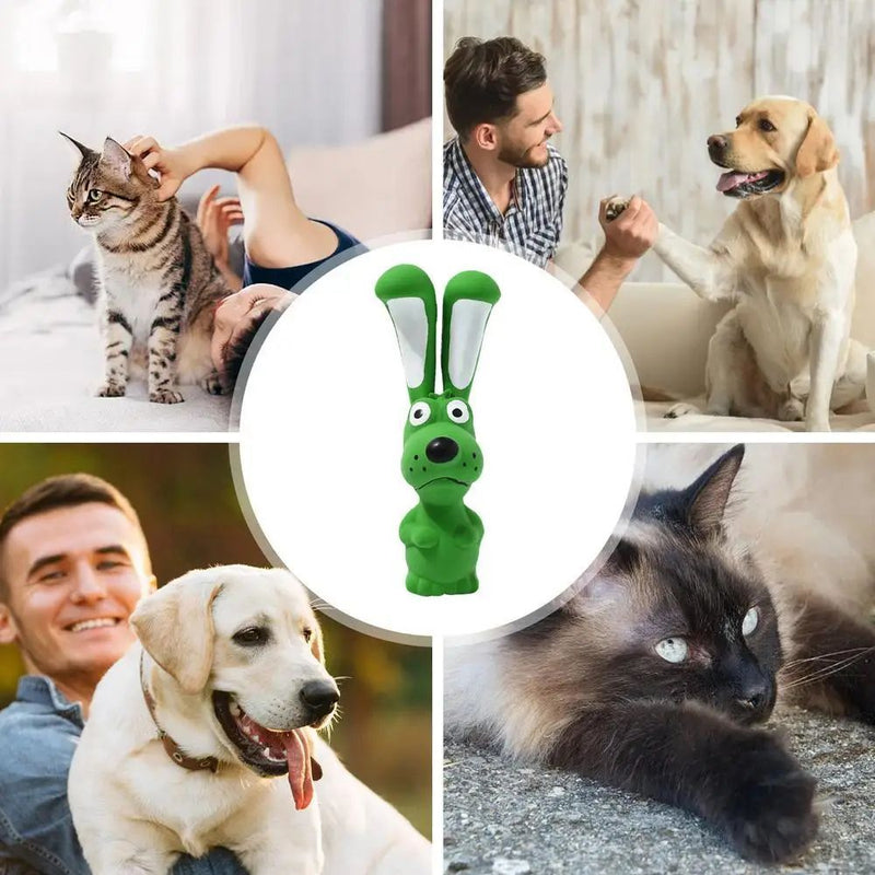 Hippo Latex Squeaky Dog Toy – Soft Chew & Interactive Pet Toy