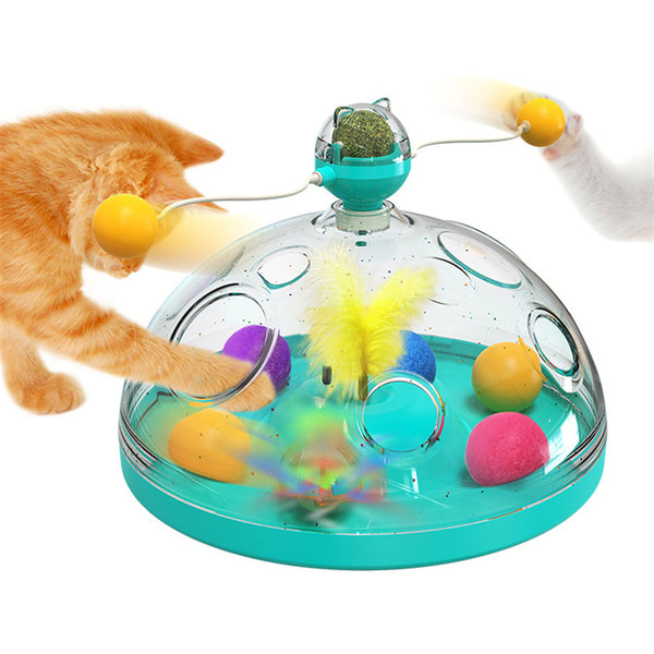 Meows Windmill Interactive Cat Toy with Catnip and Luminous Ball