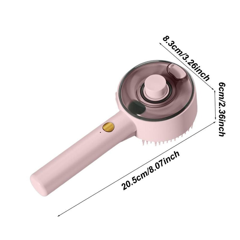 Pet's Steamy Brush USB Rechargeable Pet Grooming Comb for Long and Short Hair