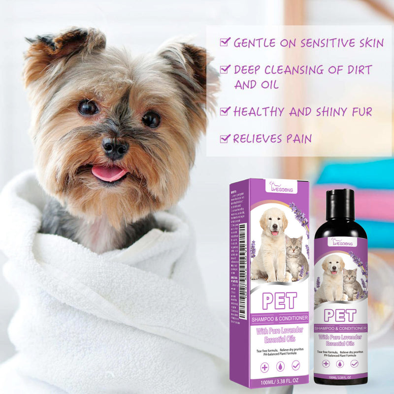 Yegbong Pet Shampoo for Itchy Skin Relief and Soft Tangle-Free Hair