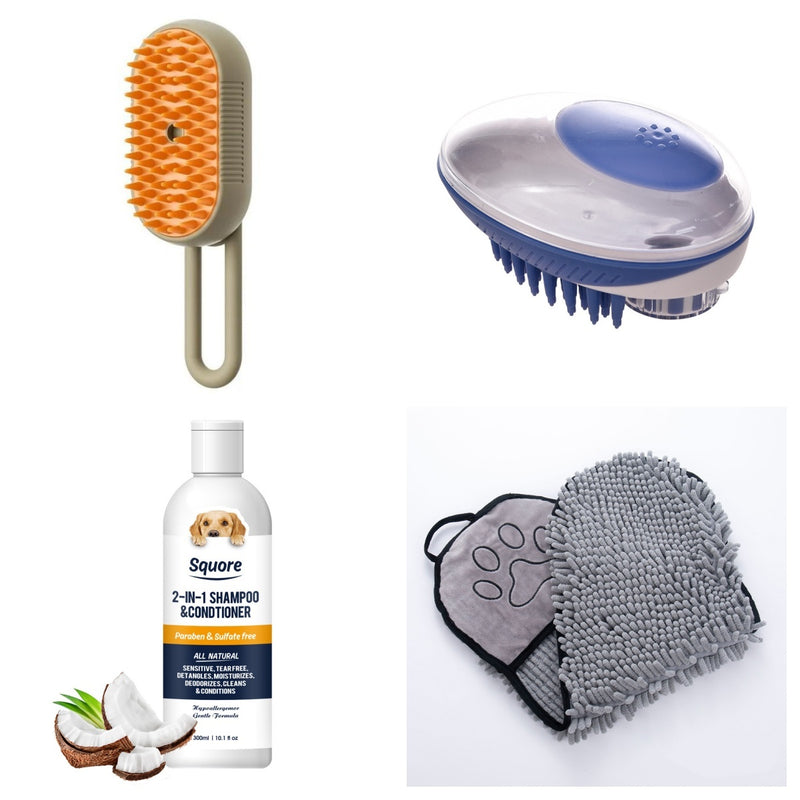 Cat Dog Steam Brush 3 in 1 Electric Grooming Comb for Hair Removal and Massage