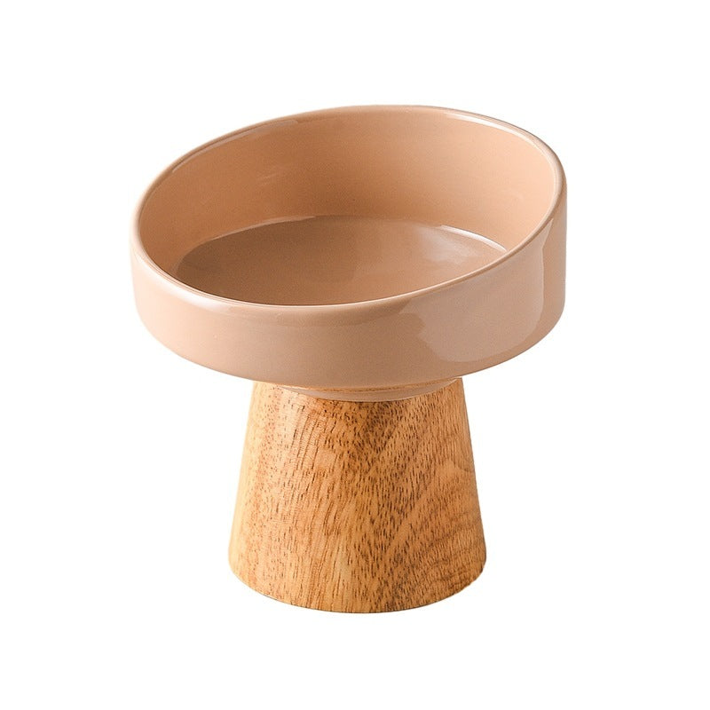 Ceramic Food and Water Bowl Elevated Dish for Small Dogs and Cats