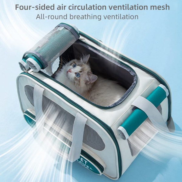 Soft Sided Collapsible Pet Travel Carrier Bag for Dogs and Cats Airline Approved