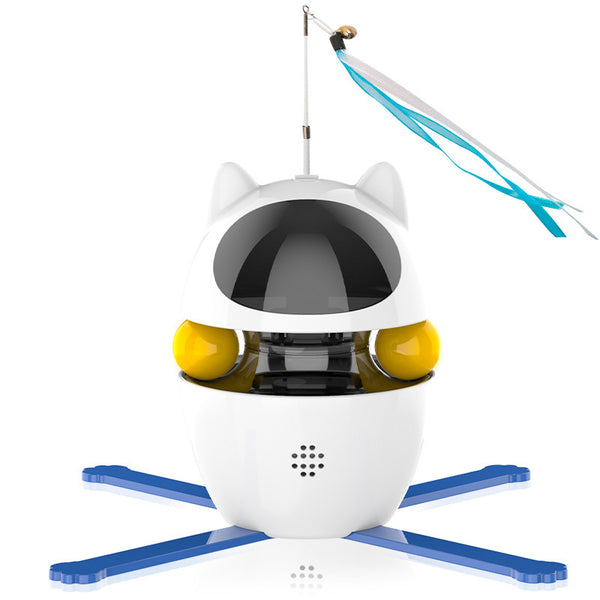 Automatic Interactive Cat Toy with Elastic Rope for Indoor Kittens
