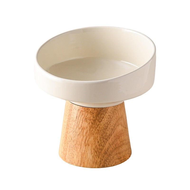 Ceramic Food and Water Bowl Elevated Dish for Small Dogs and Cats