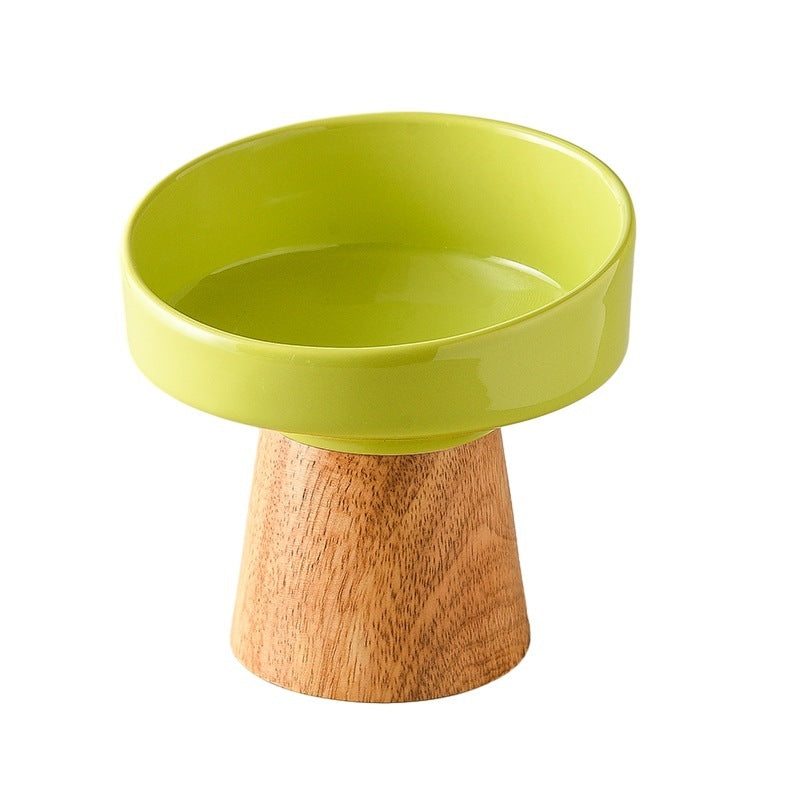 Ceramic Food and Water Bowl Elevated Dish for Small Dogs and Cats