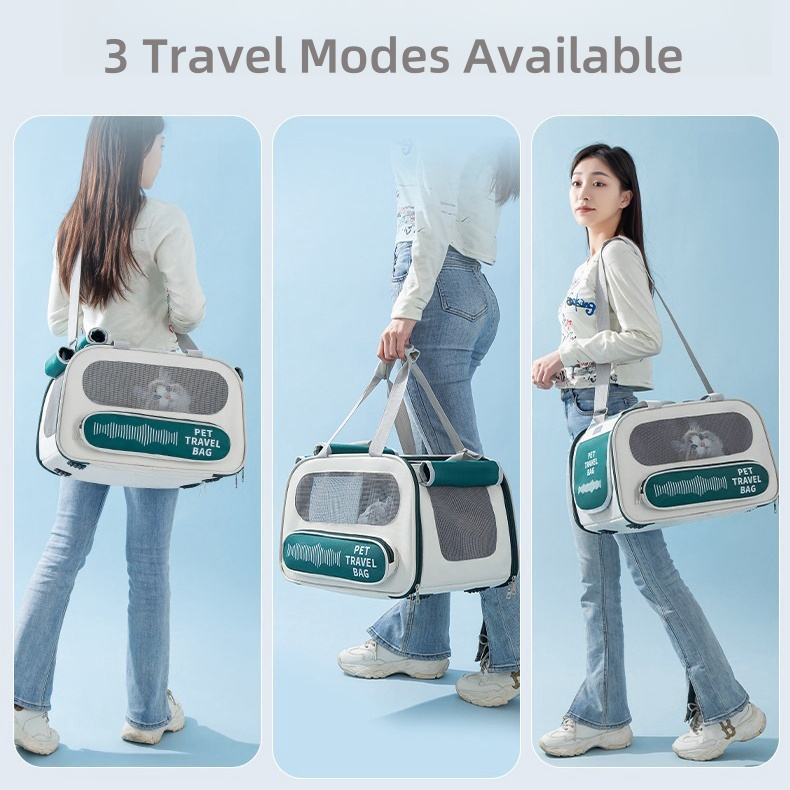 Soft Sided Collapsible Pet Travel Carrier Bag for Dogs and Cats Airline Approved