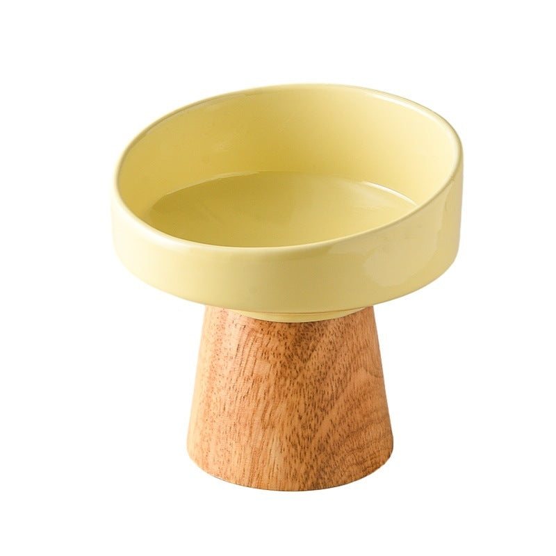 Ceramic Food and Water Bowl Elevated Dish for Small Dogs and Cats