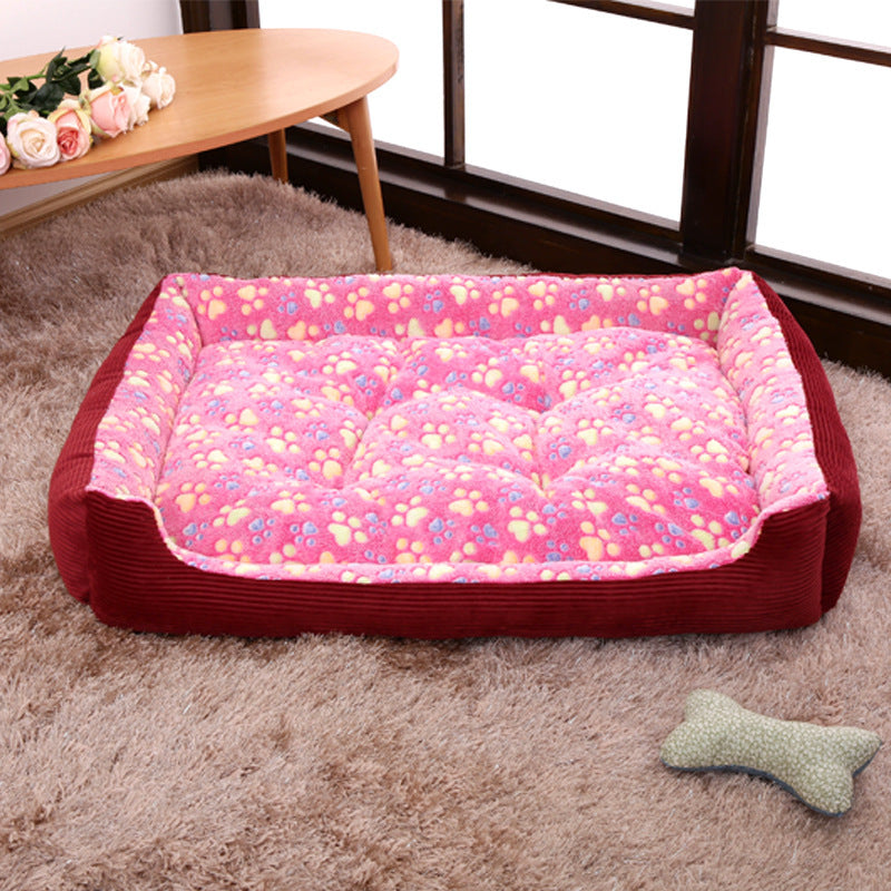 Soft Plush Pet Bed for Small Dogs and Cats, Kennel Sleep Basket
