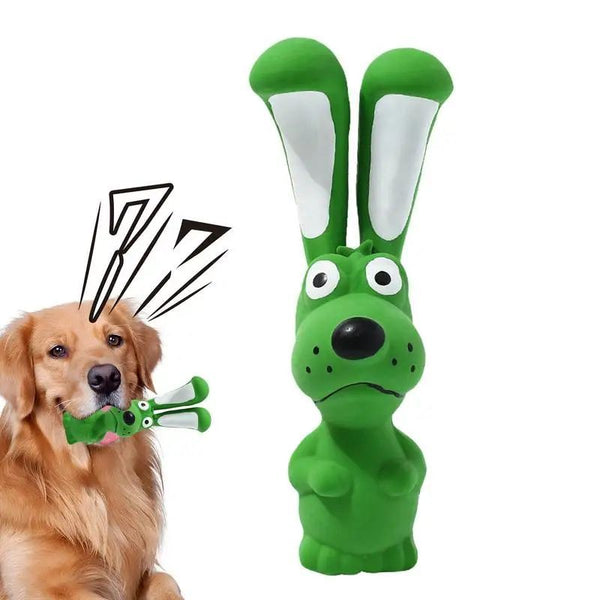 Hippo Latex Squeaky Dog Toy – Soft Chew & Interactive Pet Toy