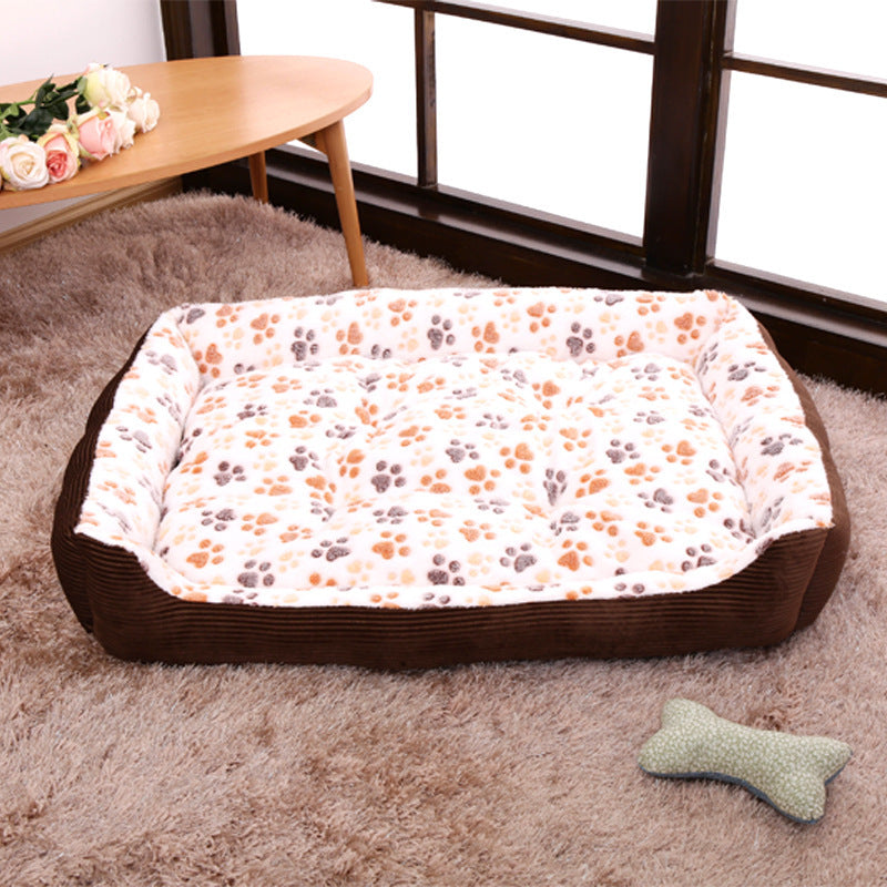 Soft Plush Pet Bed for Small Dogs and Cats, Kennel Sleep Basket